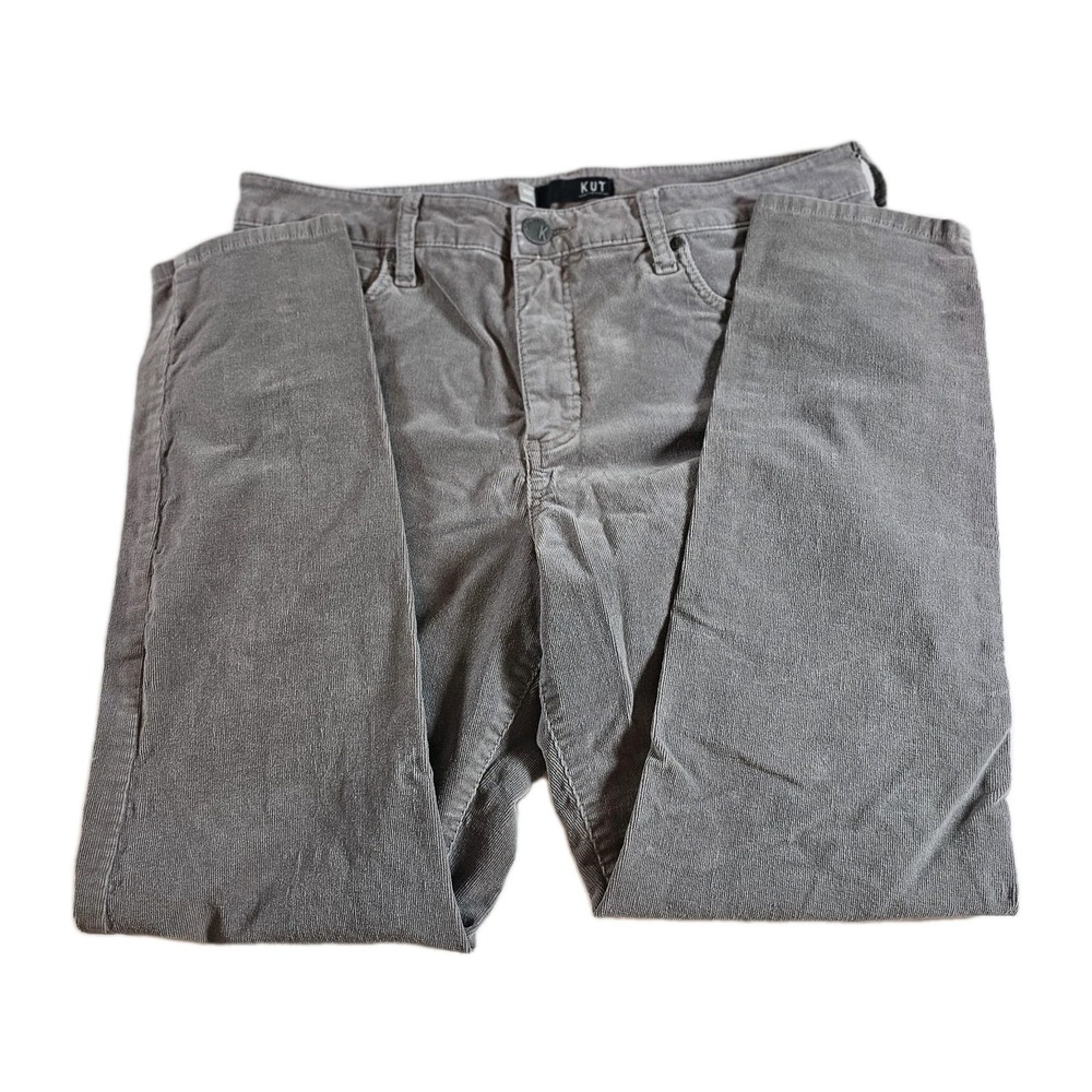 Kut From The Cloth Womens 14P Diana Fab Ab Skinny Stretch Gray Corduroy 14 Petit